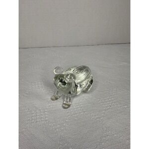 Clear Glass Frog Figurine‎ Paperweight Home Decor Animal Collectible